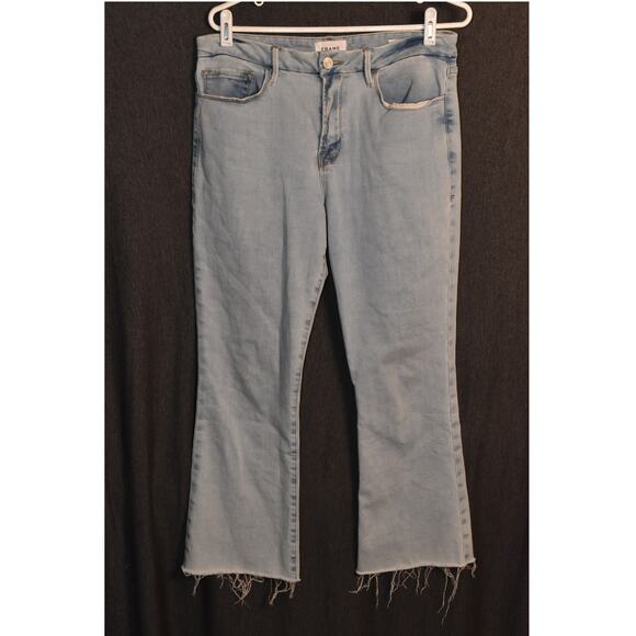 Frame Women's 32 (32x26 actual) Le Crop Mini Boot Denim Jeans - Picture 1 of 8